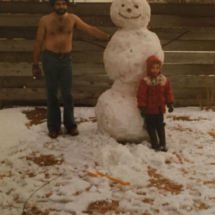 Kerri &amp; Dad Make a Snowman