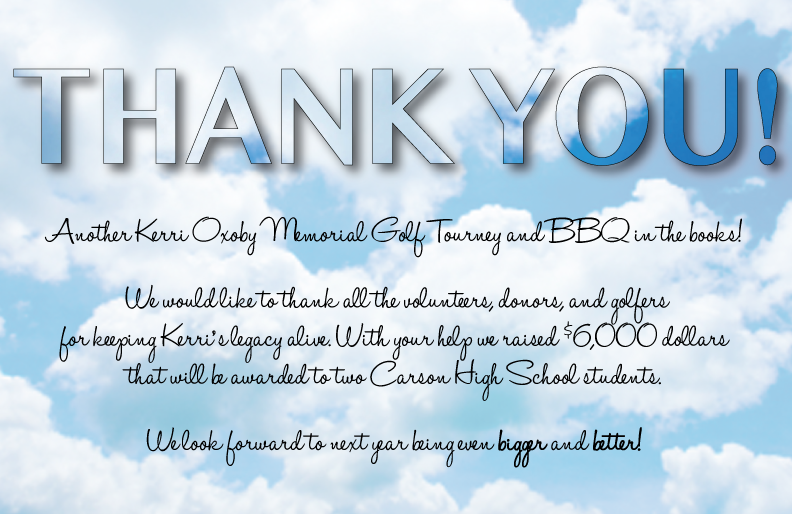 Thank You - Kerri Oxoby Memorial Scholarship